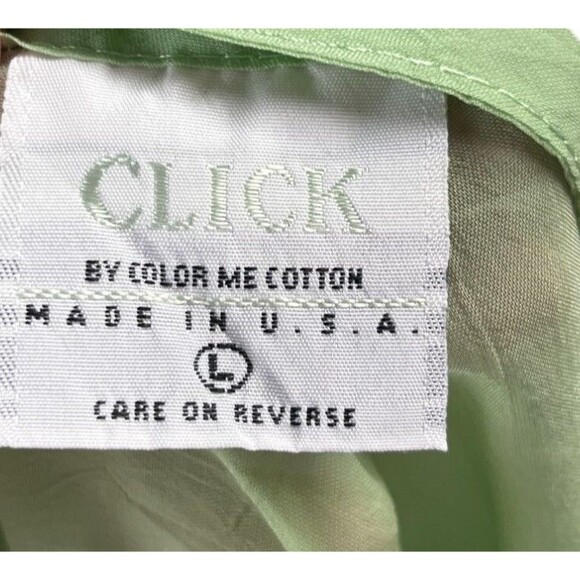 Click CMC Dress Large Size Women's Green Sleeveless Mini Color Me Cotton - Picture 6 of 7